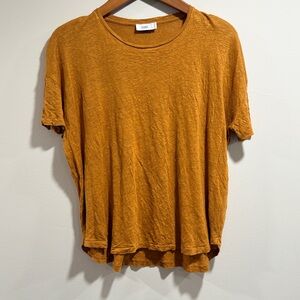Closed Women's Short Sleeve Linen Tee in‎ Rust Size S